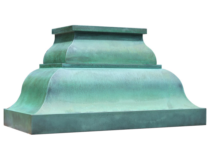 Belle Range Hood with Verdigris Copper Patina